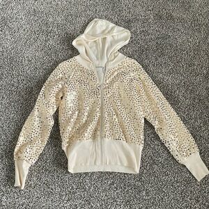 Mary Kate and Ashley gold bling hoody size XL 14/16